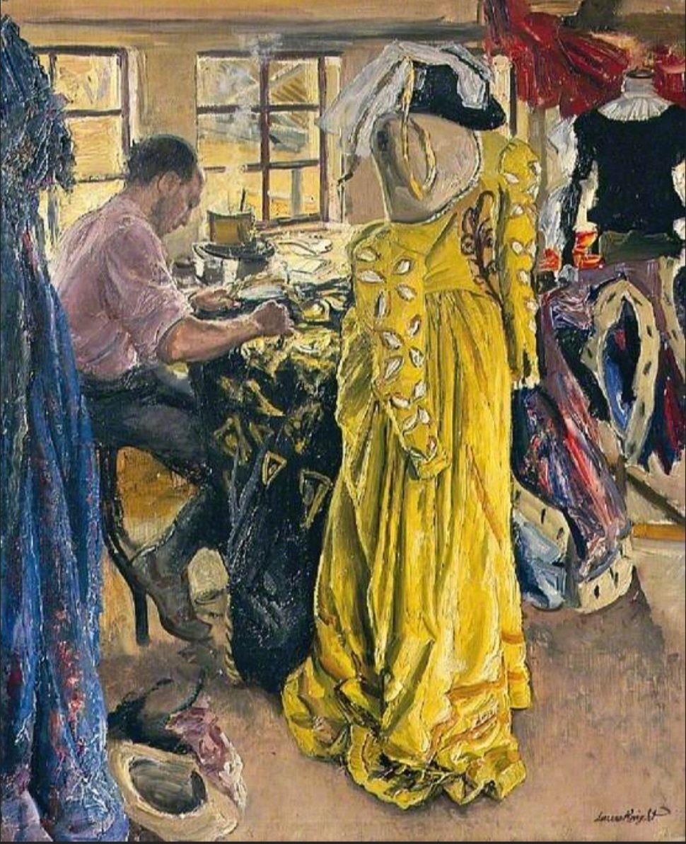 hodgetts_susan's tweet image. #ShakespeareSunday #SundayYellow 

My Lord, as I was sewing in my closet..
Hamlet, 2:1

🎨 The Yellow Dress (The Wardrobe Room, Stratford-upon-Avon), 1948:
©️ Laura Knight (1877-1970)/
Worcester City Art Gallery