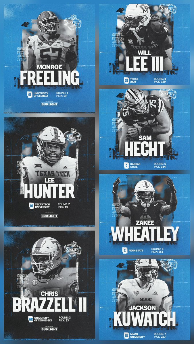 TriFalcon's tweet photo. Congratulations to all the new @Panthers Time to get to work and #KeepPounding #NFLDraft https://t.co/7JvmWmpyZf