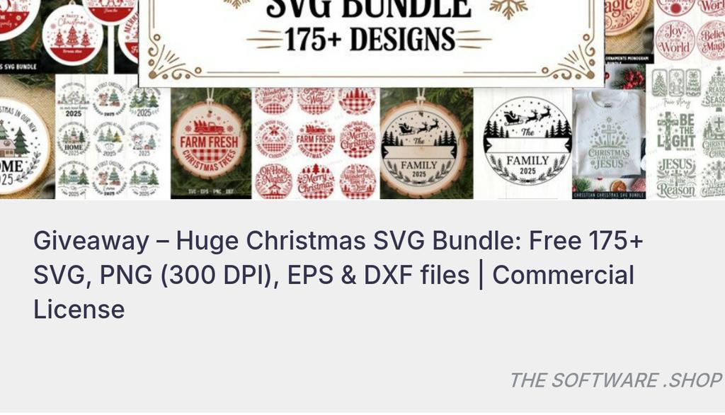 AaKoa_Deals's tweet photo. Level up your holiday crafting with over 175 Christmas SVG, PNG, EPS, and DXF files—perfect for everything from tees and tumblers to ornaments and cards.

Read more 👉 https://t.co/G4WIU0YQF6

#Christmas #DesignBundle #Giveaway https://t.co/tcReZBQYqm