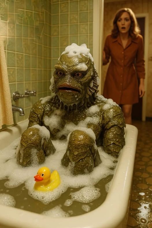 BunnieKat1962's tweet image. These are Hysterical! 
Creature from the Black Lagoon, he's so misunderstood!
#Funny