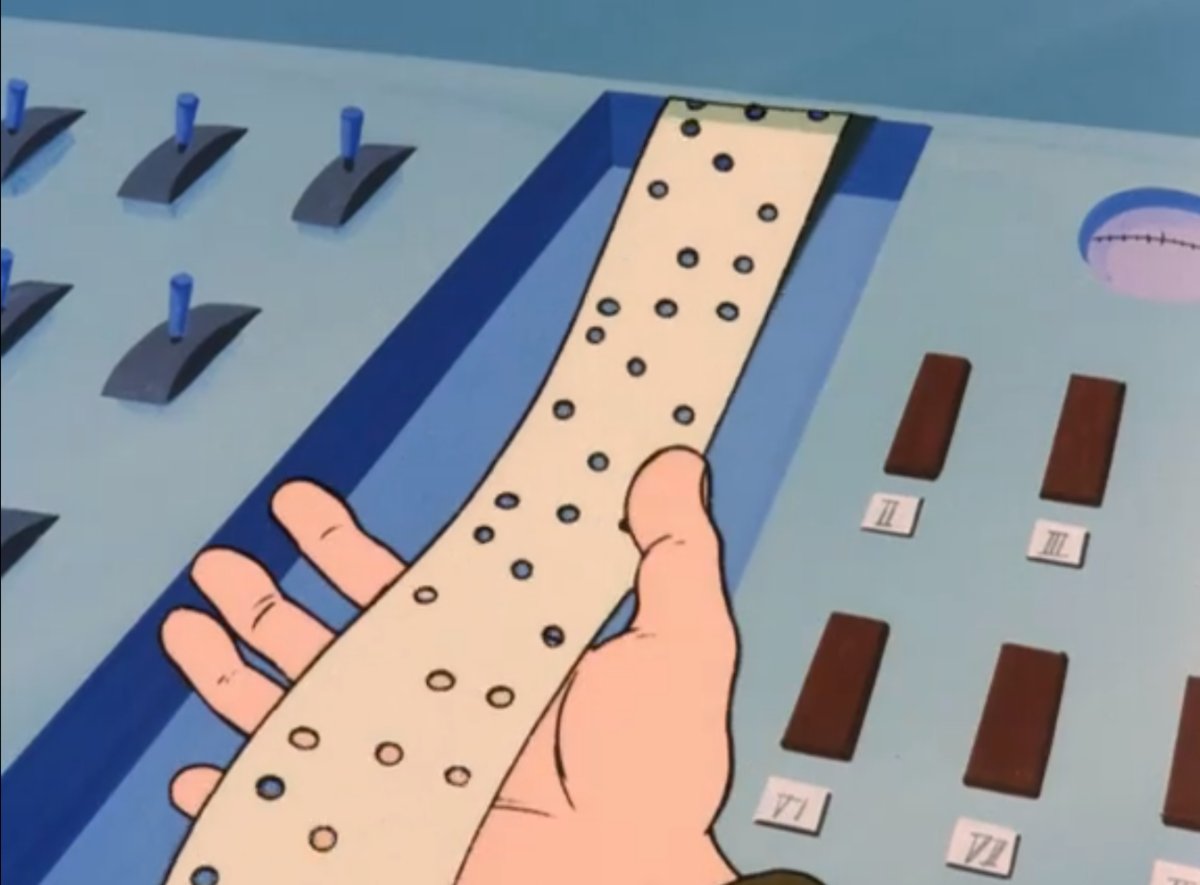 #時代を感じる映画ガジェット
博士とかが読んで『大変だ！！』ってなる紙テープ