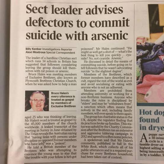 oldgrumpypa's tweet image. Then Damian we will have to keep telling the world that the #PlymouthBrethrenChristianChurch aka #ExclusiveBrethren is just a money worshipping #cult using their fake charity #RRT for their own businesses to launder money. Sueing anyone who tells the truth about them