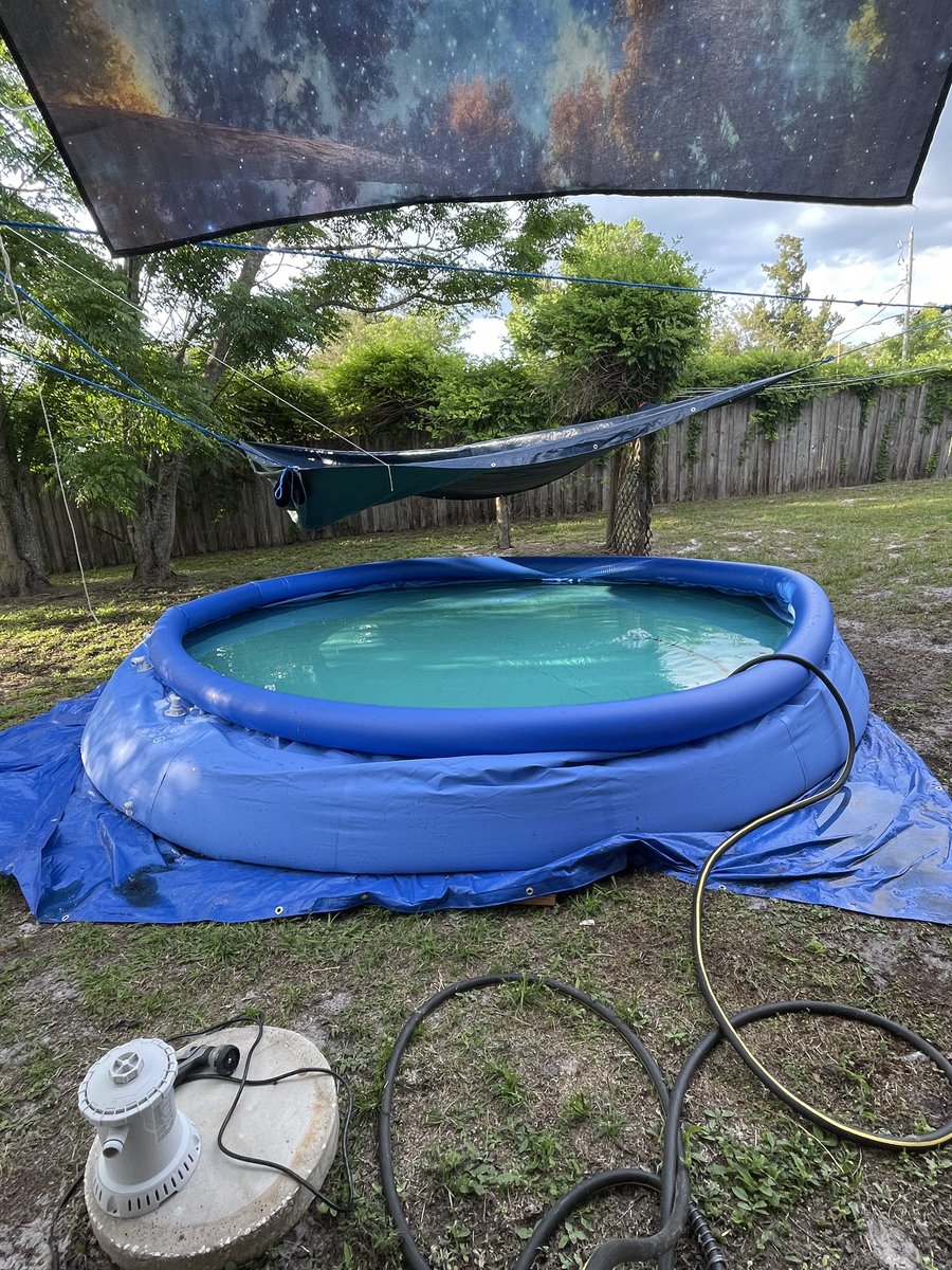 Been fighting this thing all day. Almost finished. 🏊‍♀️