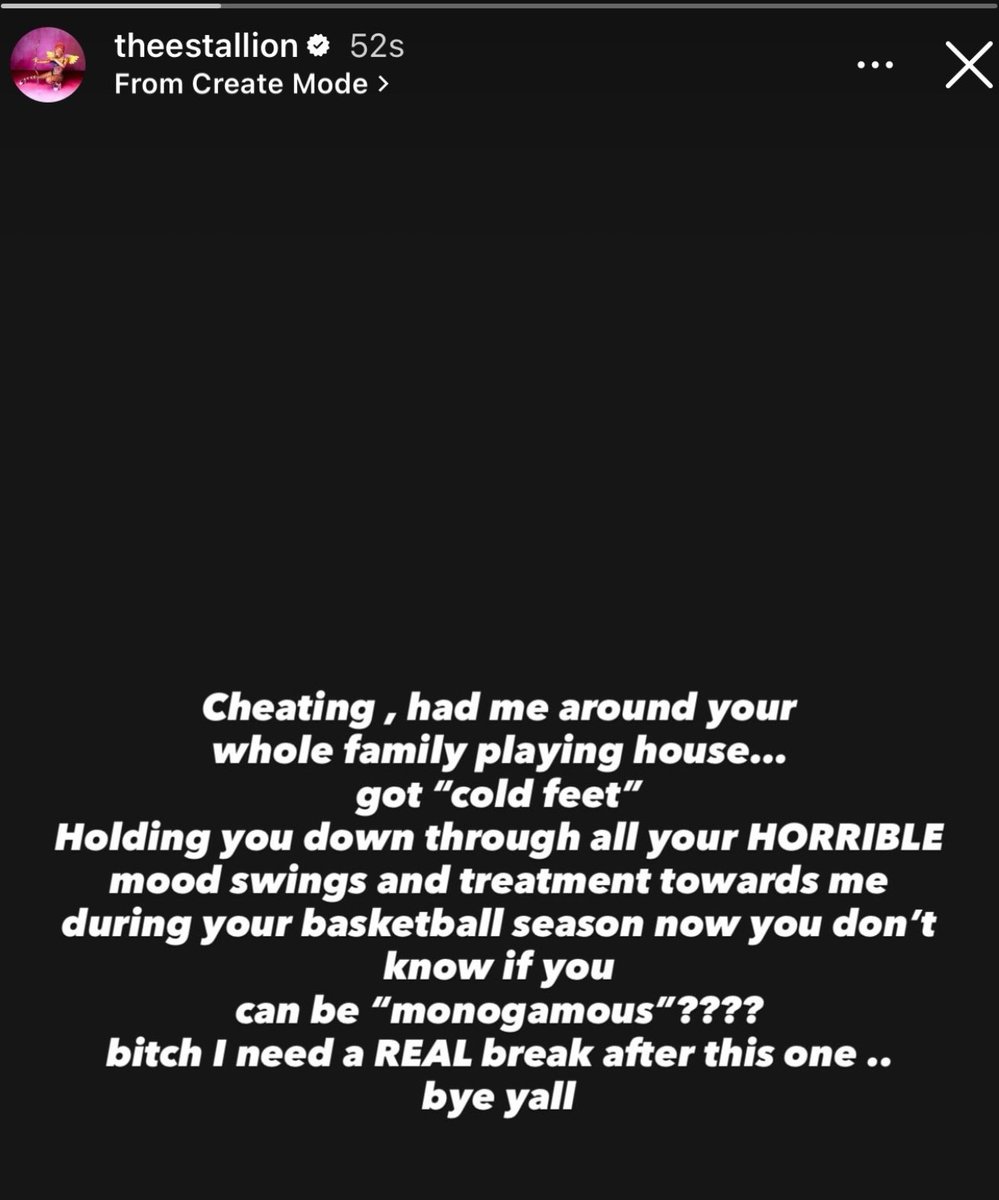 Megan Thee Stallion just released a statement claiming Klay Thompson cheated on her.
She says she held him down through everything. His mood swings. His basketball season stresses.
This is how he repaid her loyalty.
"Now you don't know if you can be monogamous."
#KlayThompson