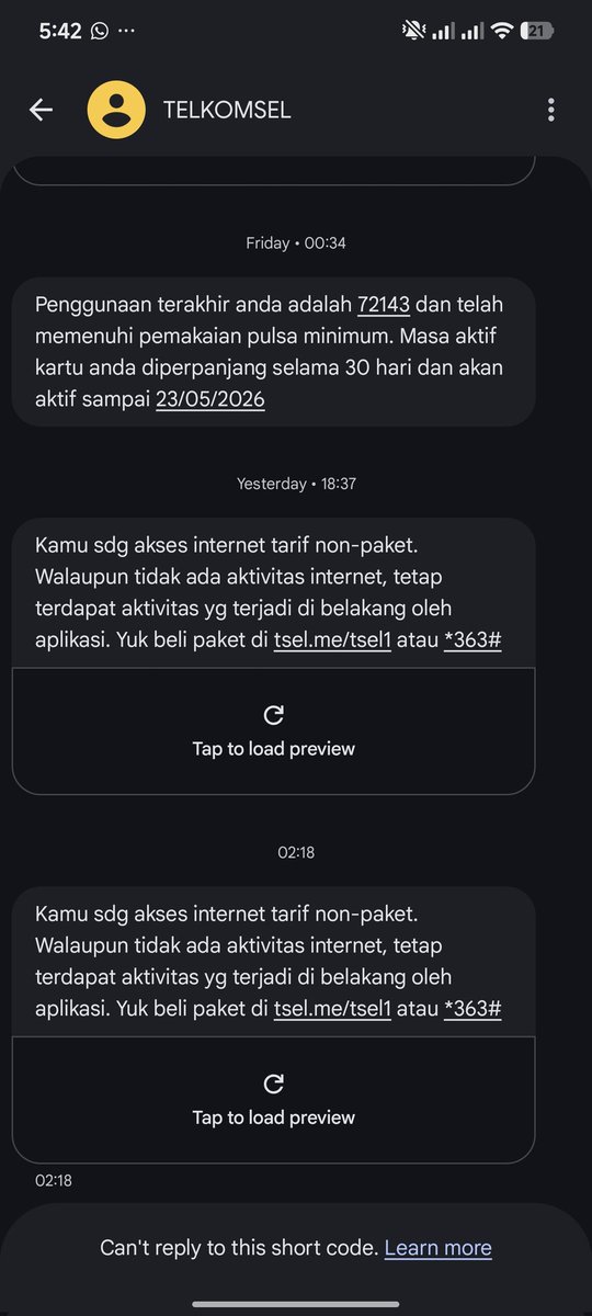 denanugrah's tweet photo. @Telkomsel bgst,, ini knp pulsa gw kesedot mulu ya? Padahal gw ga ngaktifin mobile data lo ya, gw d rmh pake wifi dan di luar rumah pake mobile data privider laen, tp knp pulsa gw kesedot gara2 akses internet non paket lo? Nyari duit kok nyolong pulsa orang,, taiiikkk... https://t.co/ljd5mxrAEM