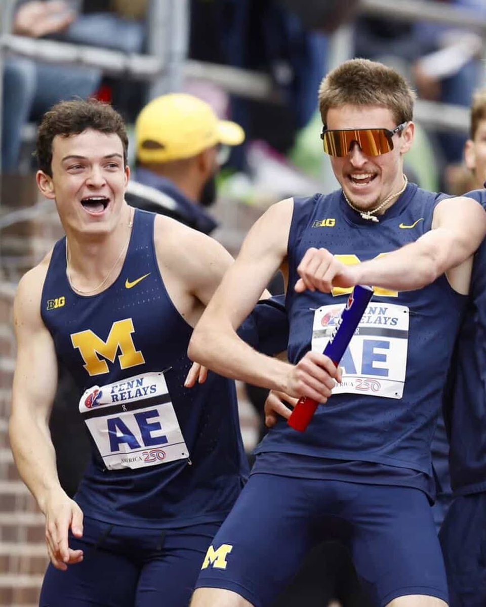 NCAATrackField's tweet image. Michigan delivers history 🤯
Program record. Penn Relays record. No.2 All-Time 🙌

#NCAATF x @UMichTrack