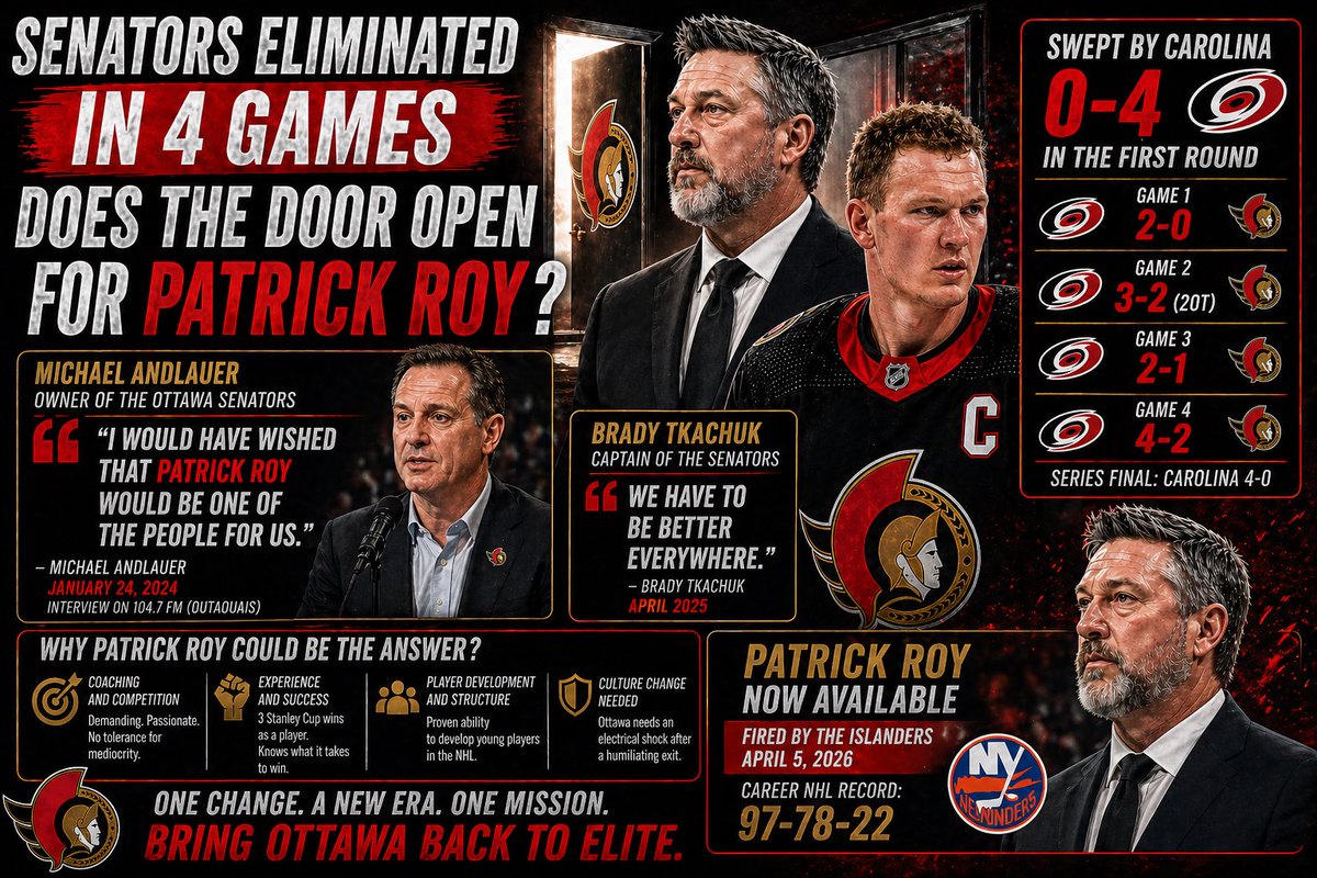 Espace_CH's tweet photo. Est-ce le moment venu? @Senators #PatrickRoy https://t.co/ERGov4uQ3o