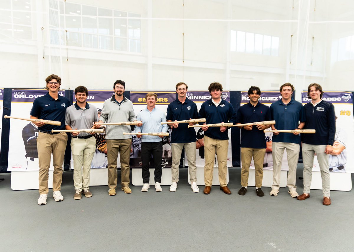 Ithaca_Baseball's tweet photo. Celebrated our seniors today! Thank you all for your hard work and dedication to our program.⚾️

#GoBombers https://t.co/vVBaiBssJy