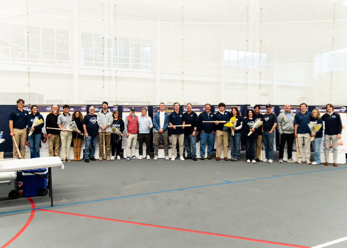Ithaca_Baseball's tweet photo. Celebrated our seniors today! Thank you all for your hard work and dedication to our program.⚾️

#GoBombers https://t.co/vVBaiBssJy