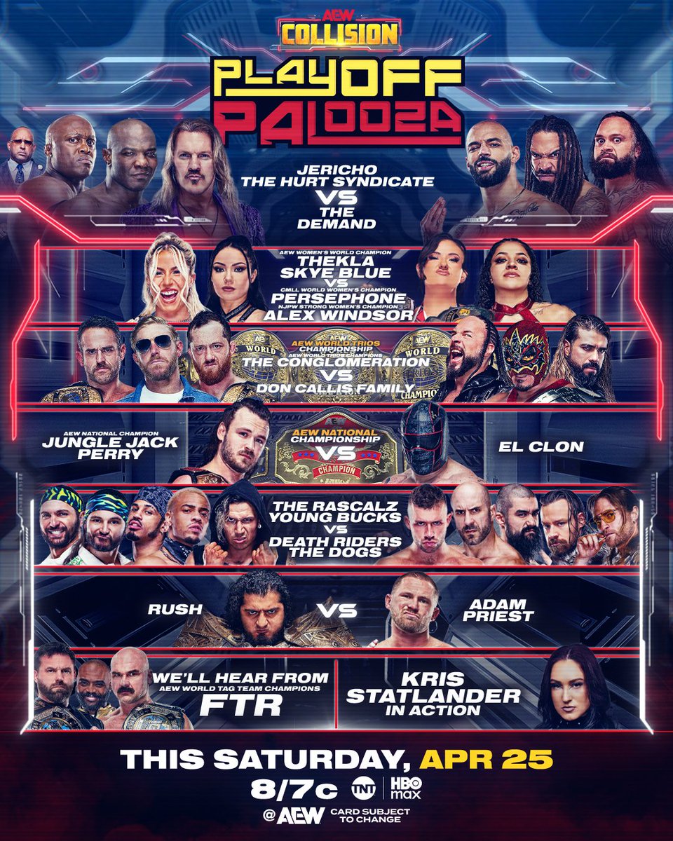 JamesGlandonJr's tweet image. New episode tonight!
#AEWCollision 
Playoff Palooza 
#TNT #HBOMax