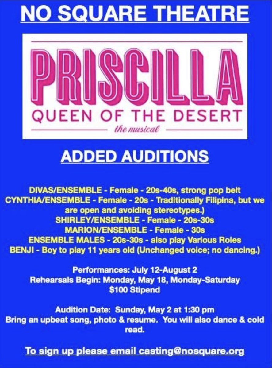 chrisvournas's tweet image. Musical casting in Laguna Beach #broadway #musical #lagunabeach #orangecounty #lgbt #gay #priscilla #priscillaqueenofthedesert #dragqueen #theater #theatre #casting