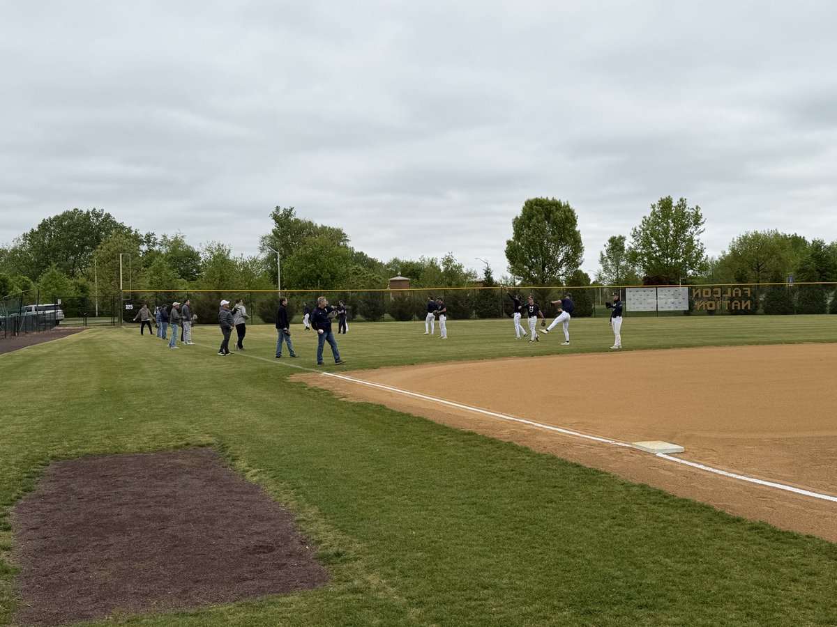 OLGCHSBaseball's tweet photo. Senior Day 2026! 
More photos to follow! 

See below for photos of our 11 Senior team members and their Senior collages! 

Numbers from outfield fence! 

Jerseys hanging up in the dugout!

And…Our traditional playing catch with a family member in the pregame! ❤️ 

☀️⚾️💯💥 https://t.co/SzDOA0CtQ5