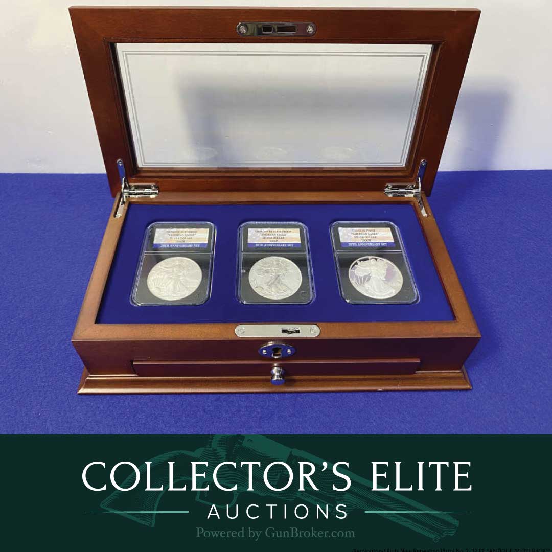 CEliteAuctions's tweet image. 🦅 Some sets hold silver. Others hold milestones.
Take a Look: bit.ly/4stV1bK

The 2006 Silver Eagle 20th Anniversary Set featuring the complete trio: Burnished, Reverse Proof, and Proof editions.

#CollectorsElite #coincollector #silvercoins