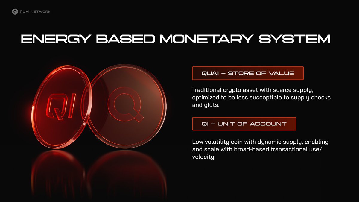 QuaiNetwork's tweet photo. Two tokens. One energy-based monetary system. https://t.co/ZyCkRJE2cM