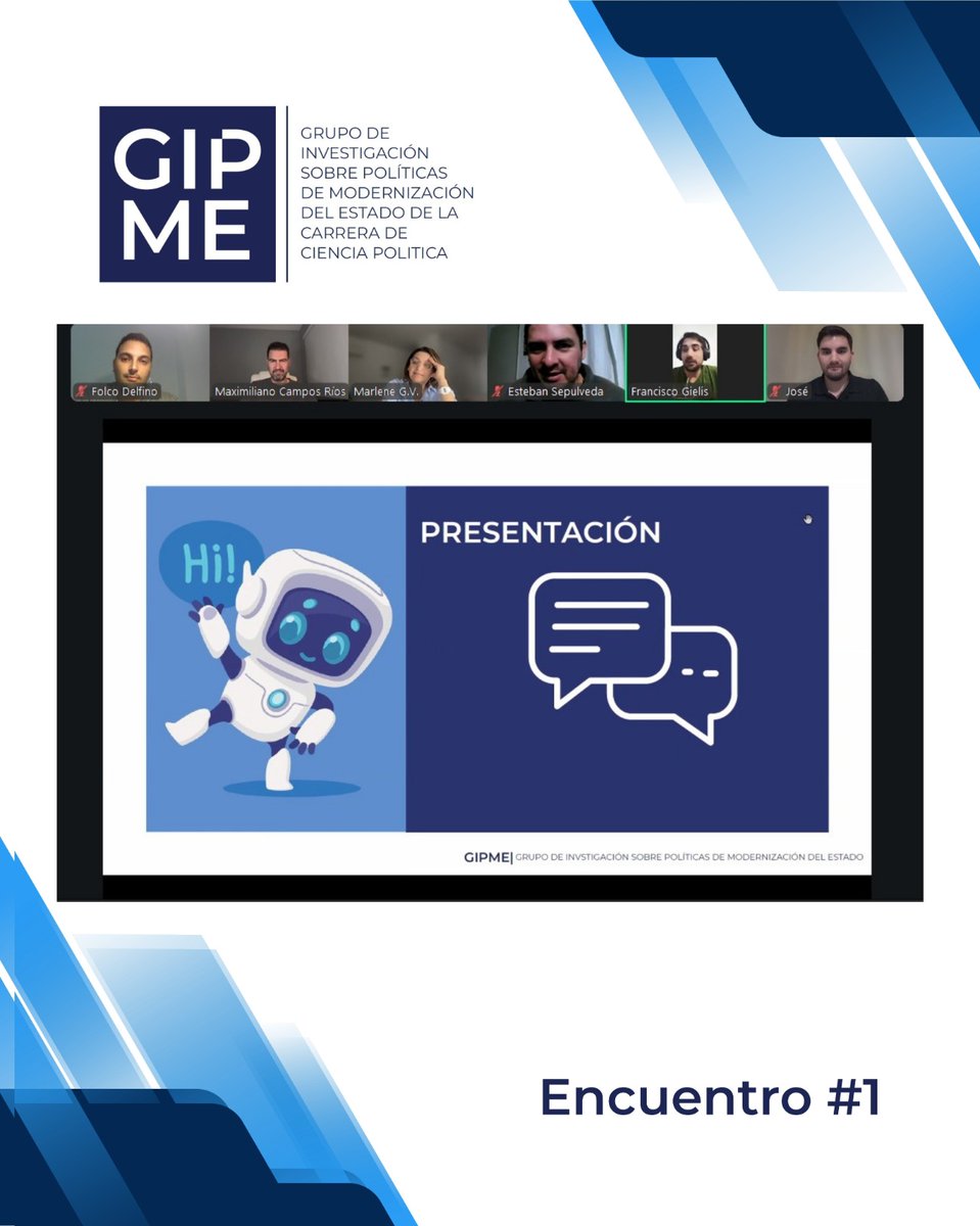 gipmeuba's tweet photo. ¡Arrancamos! 🎉

Hoy comenzamos una nueva edición del GIPME. 

Le damos la bienvenida a los/as investigadores que se suman. Este año tuvimos 16 inscriptos/as 🥳 

Tenemos un gran tema para este año: el uso de agentes de IA en ciudades de Iberoamérica 🙌 https://t.co/F3f2pLmV0v