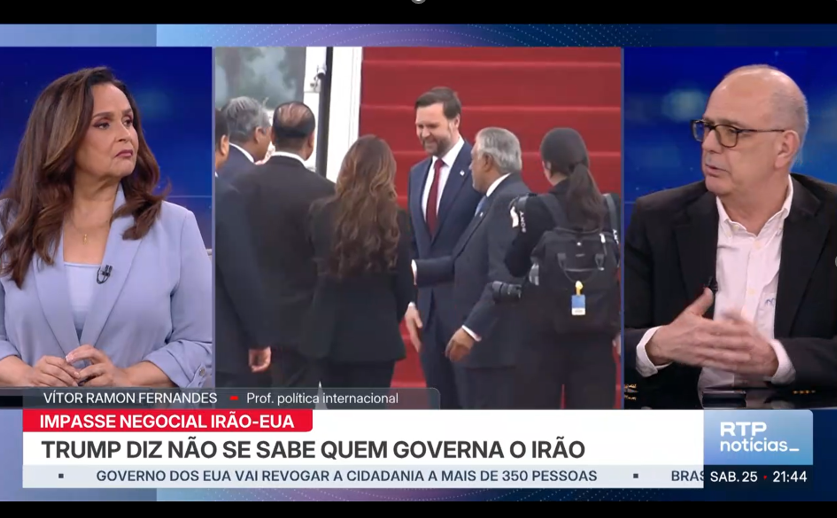 DR_VRF's tweet photo. Comentário sobre a retirada dos EUA das negociações com o Irão previstas para este fim de semana em Islamabad.
RTP Notícias - Notícias 21, com a jornalista Alberta Marques Fernandes (25/04/26).

https://t.co/Rb3bgvEt3j. https://t.co/00RSz3o7Pi