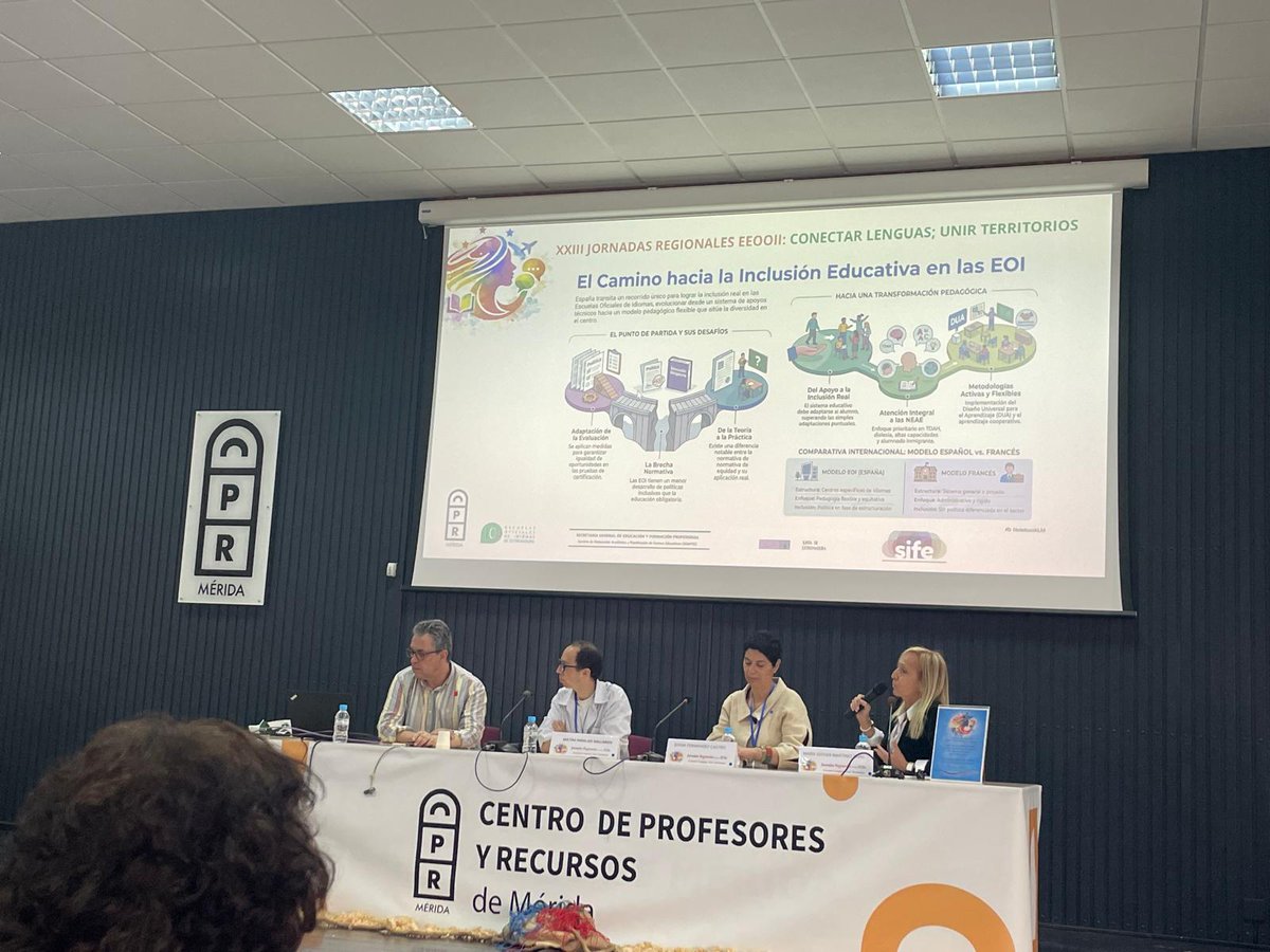 EstherMartinez's tweet photo. 🗣️🇪🇺 Nas XXIII Jornadas regionales EEOOII: Conectar lenguas, unir territorios en Extremadura, xunto a @SoniaFernndezC6 presentamos o proxecto Erasmus+ #CAFI_Incluidas e a mobilidade a Francia 🇫🇷
https://t.co/2h60jsxNwR
https://t.co/eCL5tWjI1j https://t.co/XB5azO5pUh