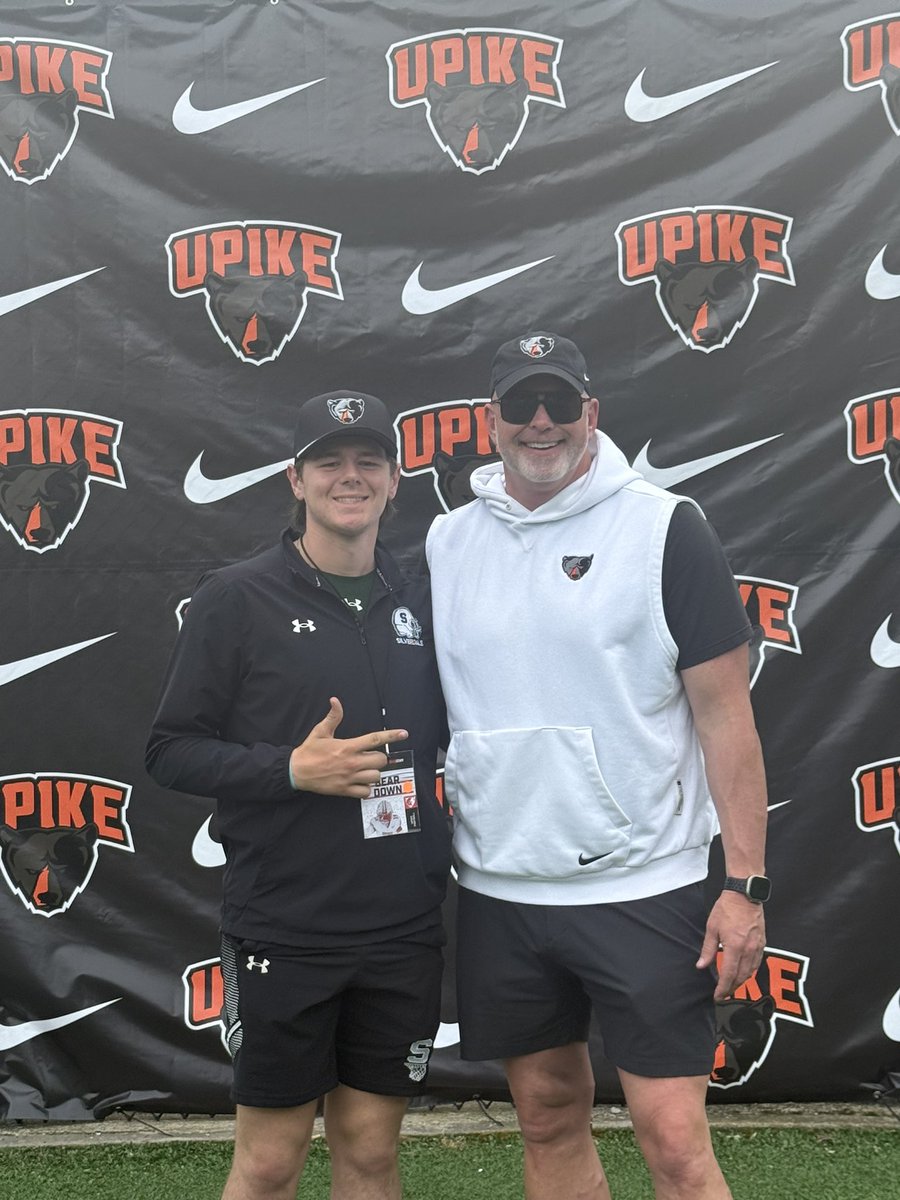 jpmullins27's tweet photo. Had an amazing time today with @UPIKEFOOTBALL at their Spring Game! I loved being able to talk to @CoachFipps and @CoachA_Minor and get to know more about the program! Hopeful for more opportunities! #BearDown #MoveMountains @FootballSba @mrcnum1 @coachcapehart https://t.co/vYEsZmsbwG