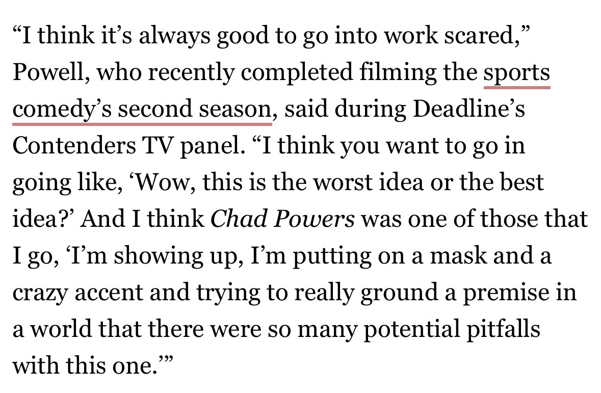 Chad Powers Updates tweet media