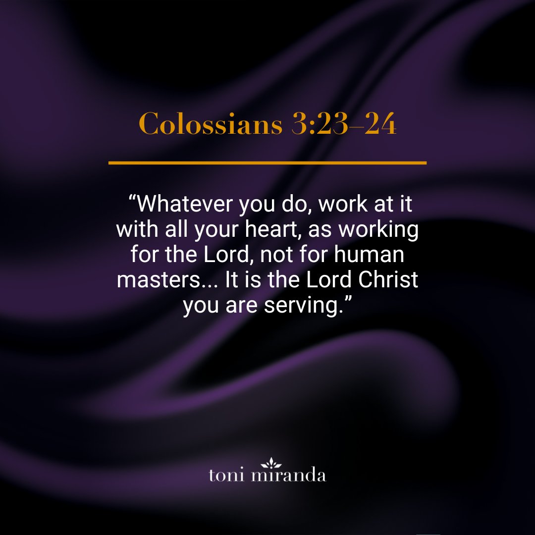 ToniMirandaPh's tweet image. When Christ is your audience, your work becomes worship. Serve with excellence. 
#RadiantLeadership #WorshipInWork #SundayReflection