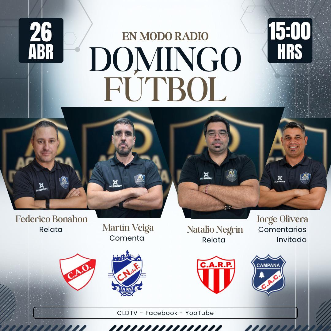 FedericoBonahon's tweet photo. Arranca el Fútbol del Interior 

@OFIUruguay B y la @LigaMayorSJ

En simultaneo por @cldtvlibertad con un Gran Equipo

@NatalioNegrin @tinchoveiga 
🗣🎧⚽️ #SeRelata https://t.co/utVcK6SNHe