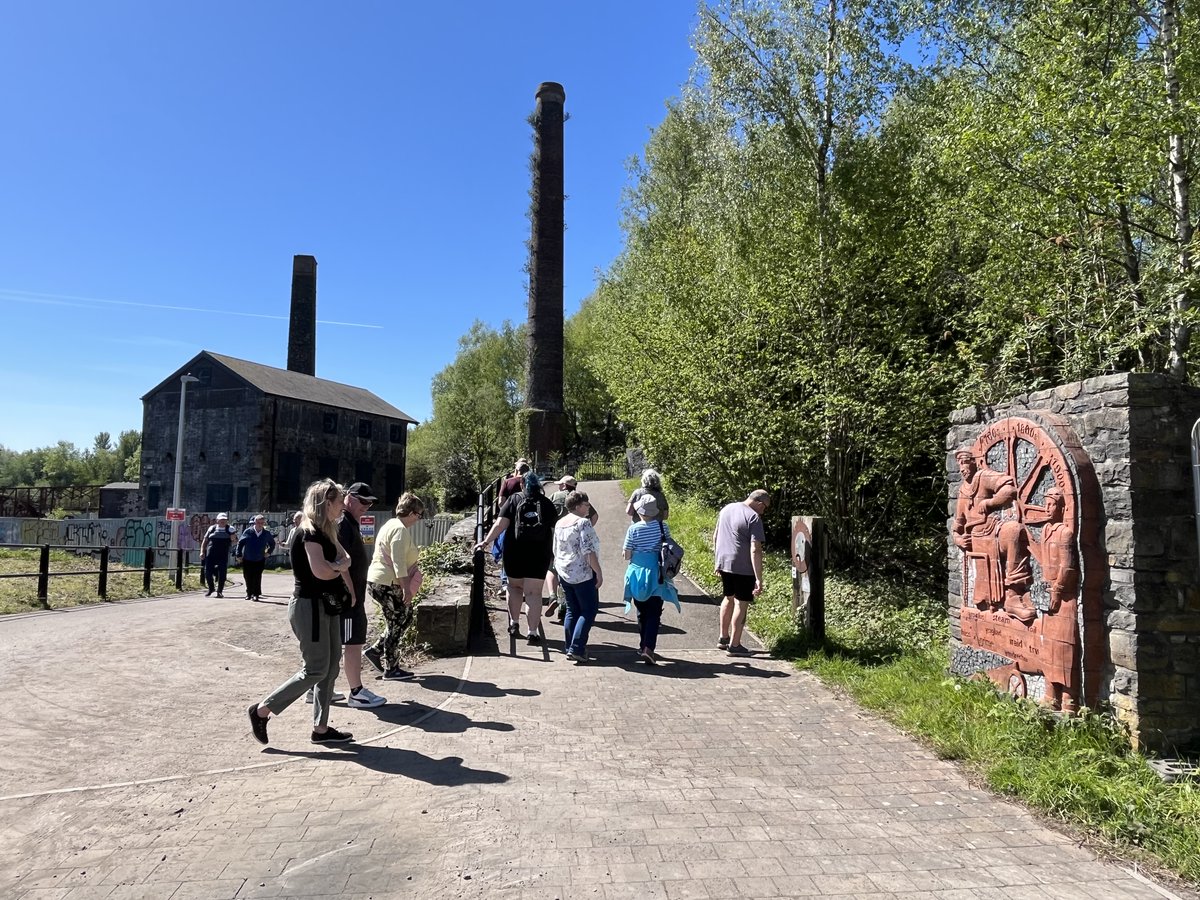 CopperworksHM's tweet photo. It was great to welcome today's enthusiastic group on our guided tour. The amazing weather  made it very hard to imagine how the valley once looked with the pollution, copper smoke and slag heaps back in the day!
Many thanks to the walk leaders and volunteers who helped out. https://t.co/gU8E9yuyGB