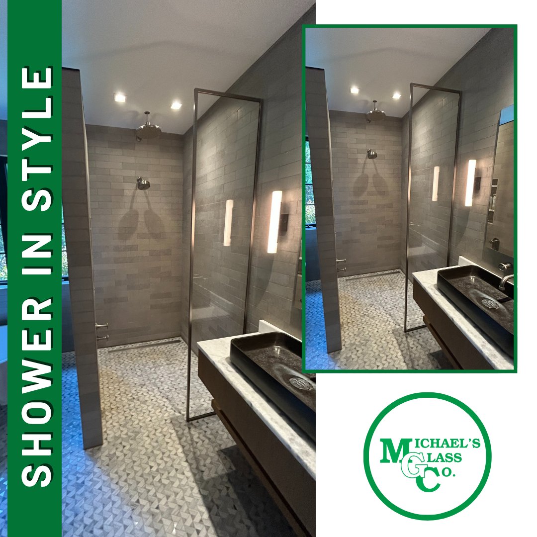 MichaelsGlass's tweet image. Shower in style with custom glass from Michael’s Glass, designed to bring a clean, modern look to your bathroom. The right design creates a space that feels open, bright, and made to fit your home 🚿

#MichaelsGlass #BathroomDesign #HomeStyle