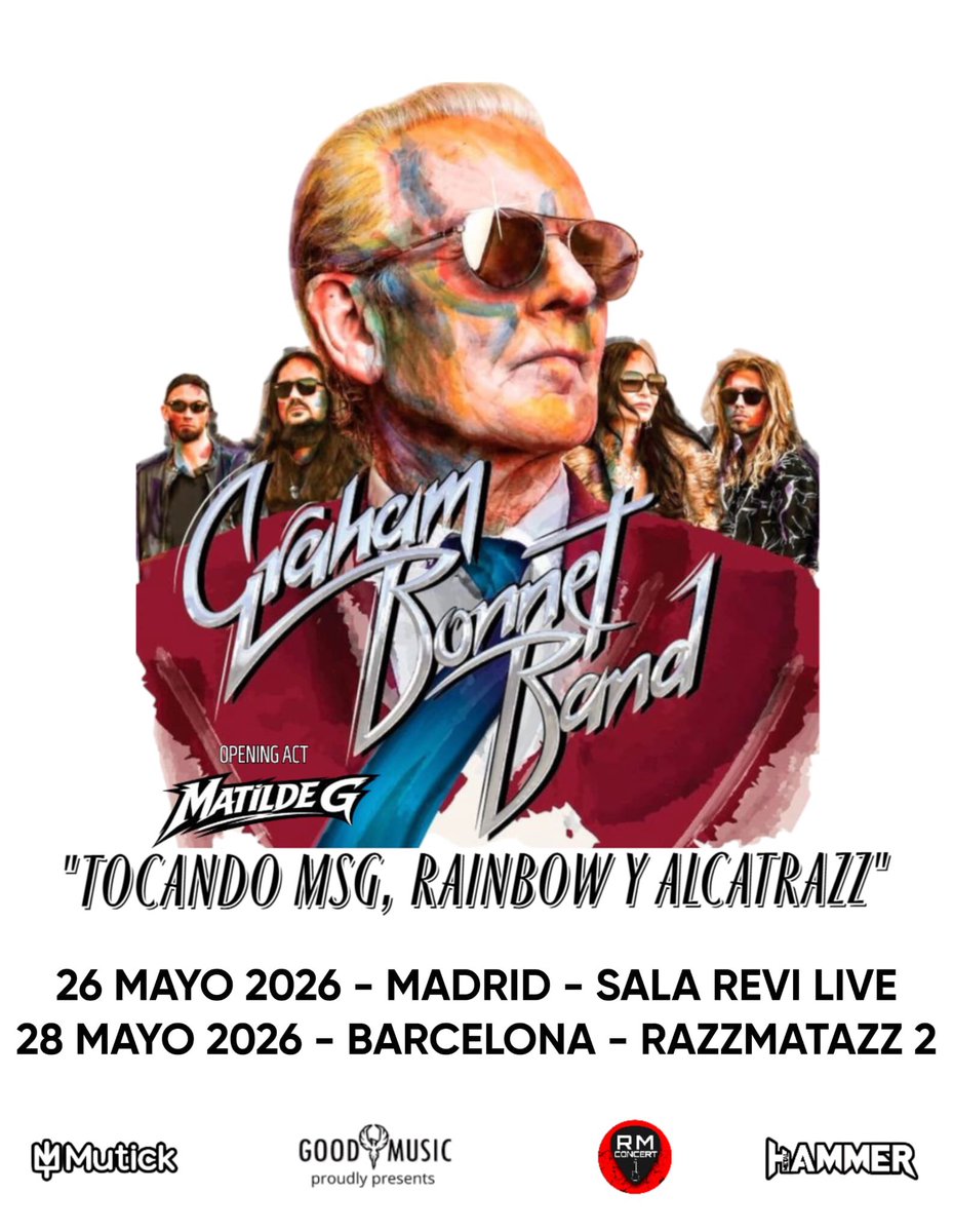mistyblueclover's tweet image. Oh!
y antes, 26 de mayo en #Madrid y 28 en #Barcelona la #GrahamBonnetBand 
Son unos conciertos estupendos garantizado. 
Animaros!
