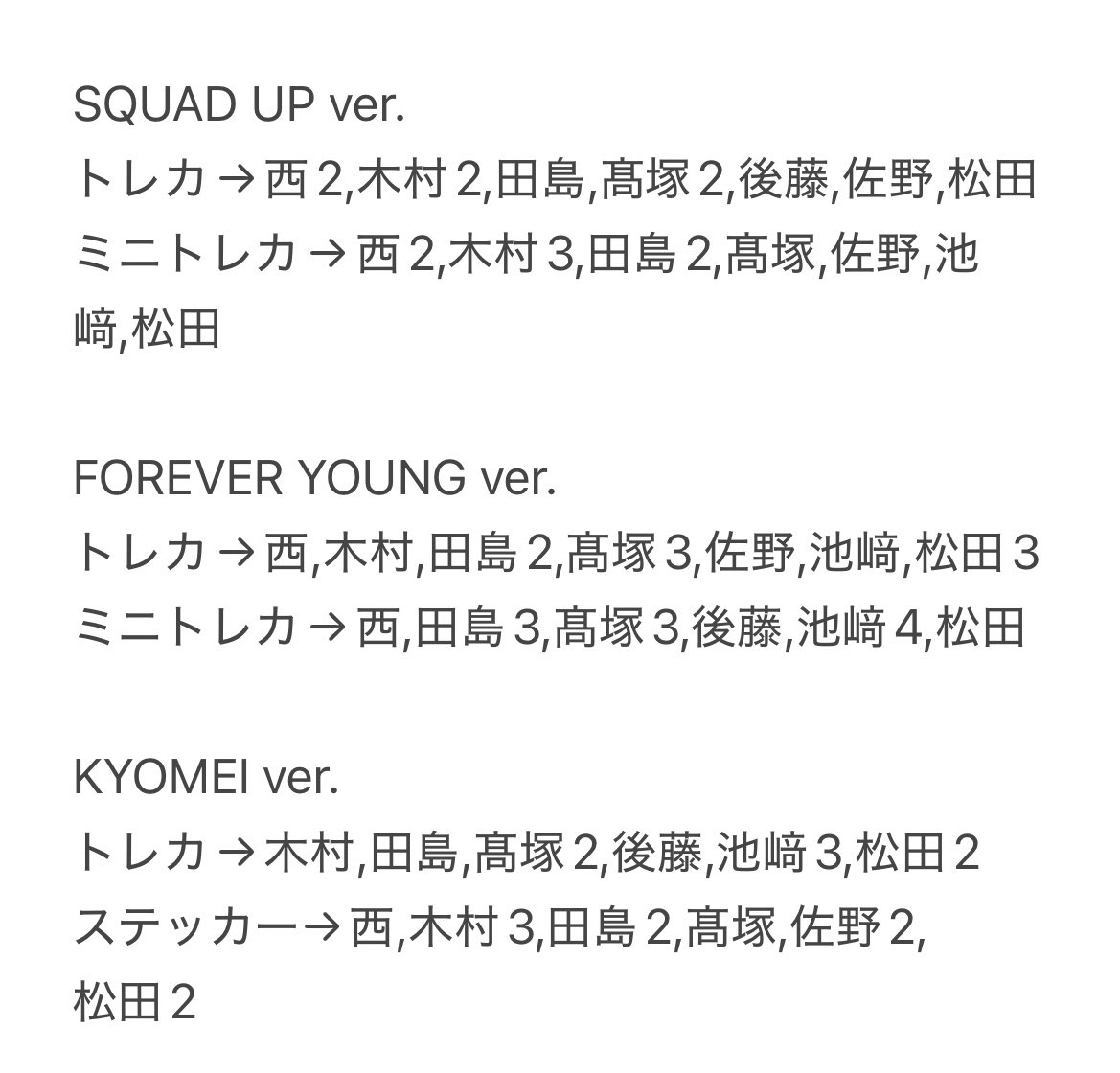 i_mi128's tweet photo. INI 8TH SINGLE PULSE パルス 封入 トレカ 交換

《譲》画像参照
木村,西,田島,髙塚,後藤,佐野,池﨑,松田

《求》同種 尾崎,藤牧

郵送または都内手渡し
まとめて優先
お気軽にお声かけください！ https://t.co/AgDDRTlbo7