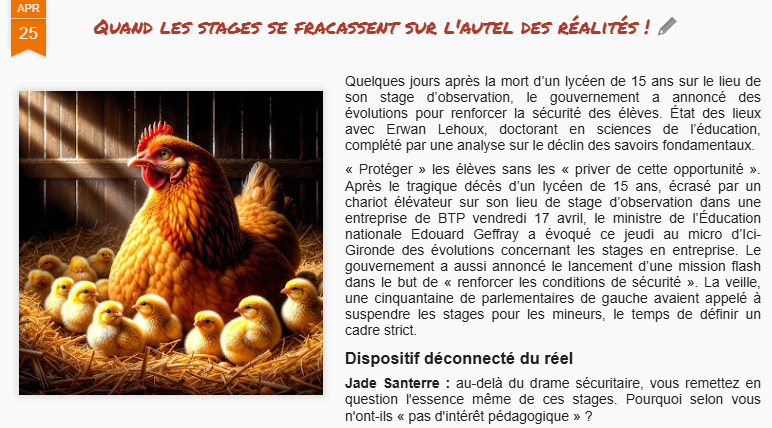 MegamathsTweets's tweet image. Un lycéen décède en stage, pendant que le niveau scolaire s'effondre. Est-il raisonnable de vider les classes pour envoyer nos enfants aligner des boîtes de chaussures ?
#Education #Stages #SecuritéScolaire #Orientation #Savoirs #PolitiqueEducative 
megamathsblog.blogspot.com/2026/04/a_0107…