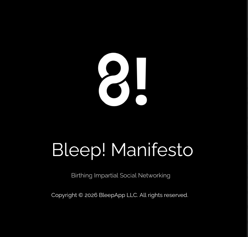 TheBleepApp's tweet photo. We are Bleep!

An impartial social networking platform.

Through stochastic pagination algorithms, we fight bias. 

Through a tokenized reporting system, we fight extremism. 

Through a redistribution mechanism, we ensure that all creators are able to gain monetization rights.

Want to know more?

Read our manifesto:
https://t.co/DU5ybSFkrK