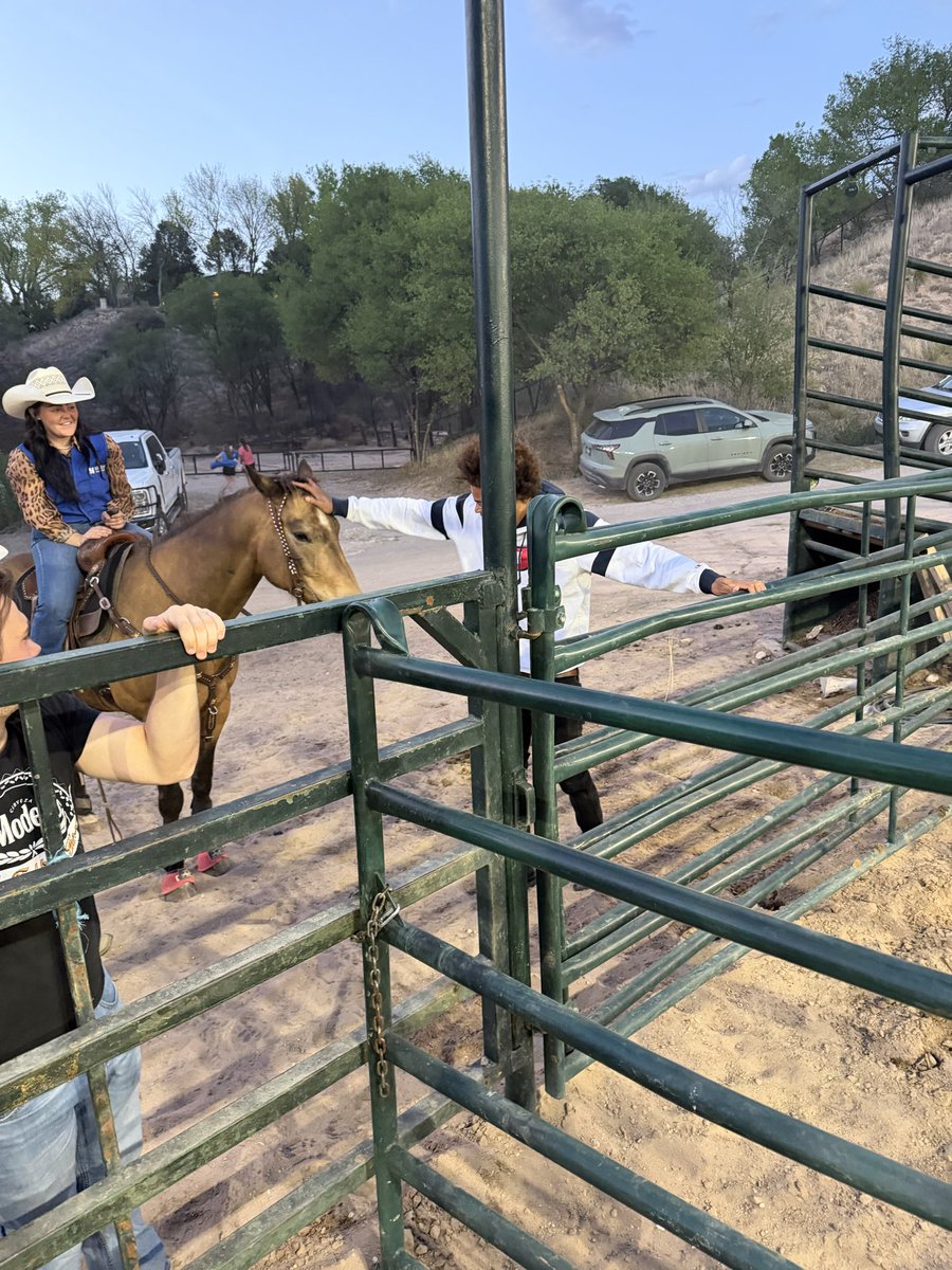 OPSUFootball's tweet photo. Who else works their school’s college rodeo?￼￼￼🤠

#HailTheAggieCrew https://t.co/VrfB3xP1ok