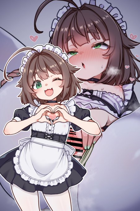 よそのこ リンダちゃんのえっちなメイドご奉仕のお絵を描きました、。