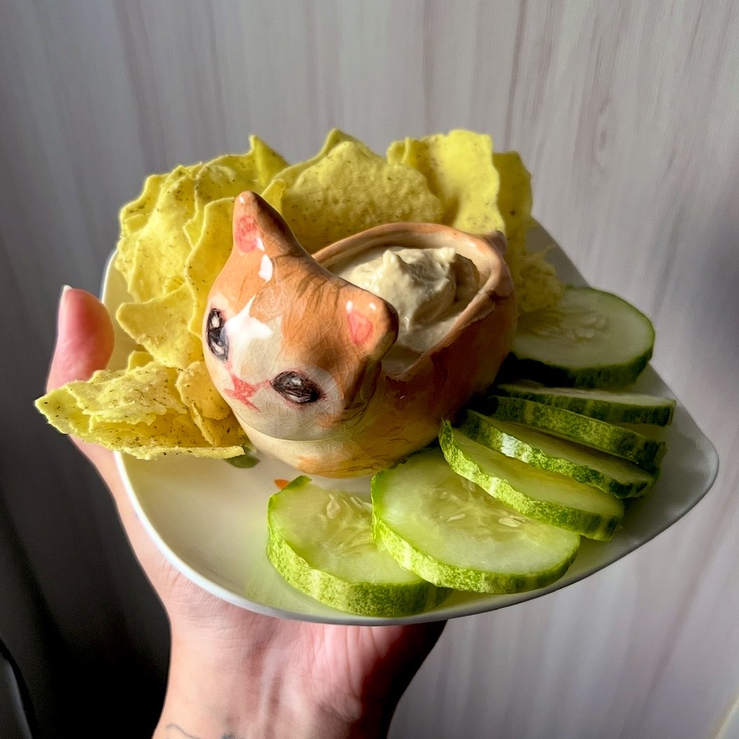 do u guys like the silly cat ceramics i made