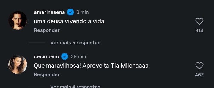 já disse ana paula : como não amar tia Milena ? 🥰🥰