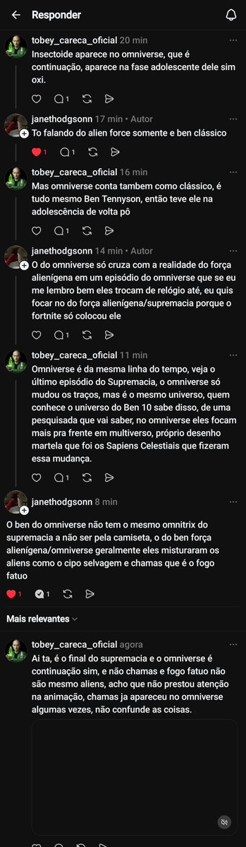 Fãs de ben 10 olhem essa asneira que a pessoa me falou kkkkk