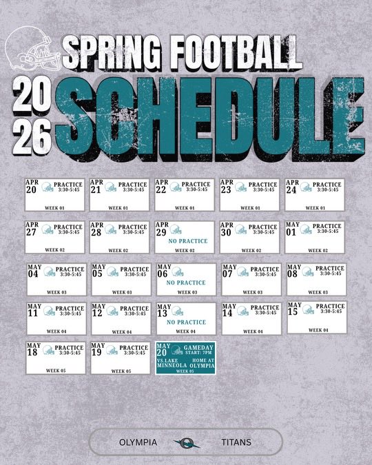 titans_fb's tweet photo. Our updated spring schedule. We are working! #TitansUp https://t.co/r3emJRsaCM