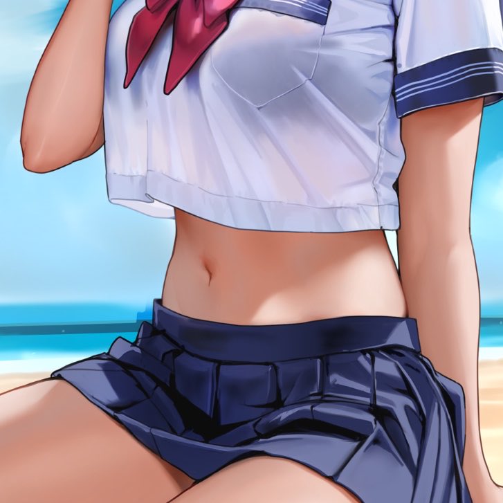 11_nan_ja_11's tweet image. 夏っぽい臍