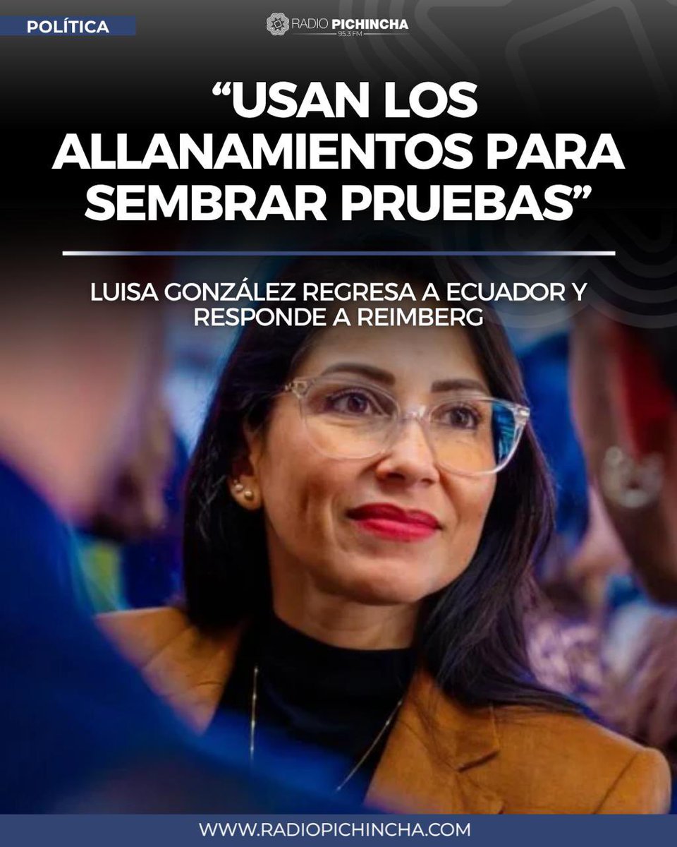 🏛#Política | La dirigente de la RC aseguró que los rumores sobre un supuesto asilo en México forman parte de una estrategia de desinformación impulsada por el gobierno.
Los detalles 🔽
radiopichincha.com/luisa-gonzalez…