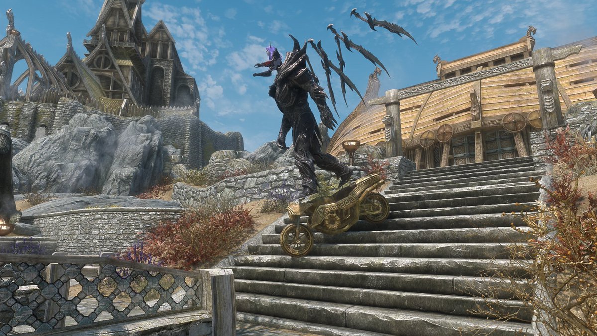 Ashihito1's tweet image. 魔王様はバイクの乗り方もワイルド
#skyrim