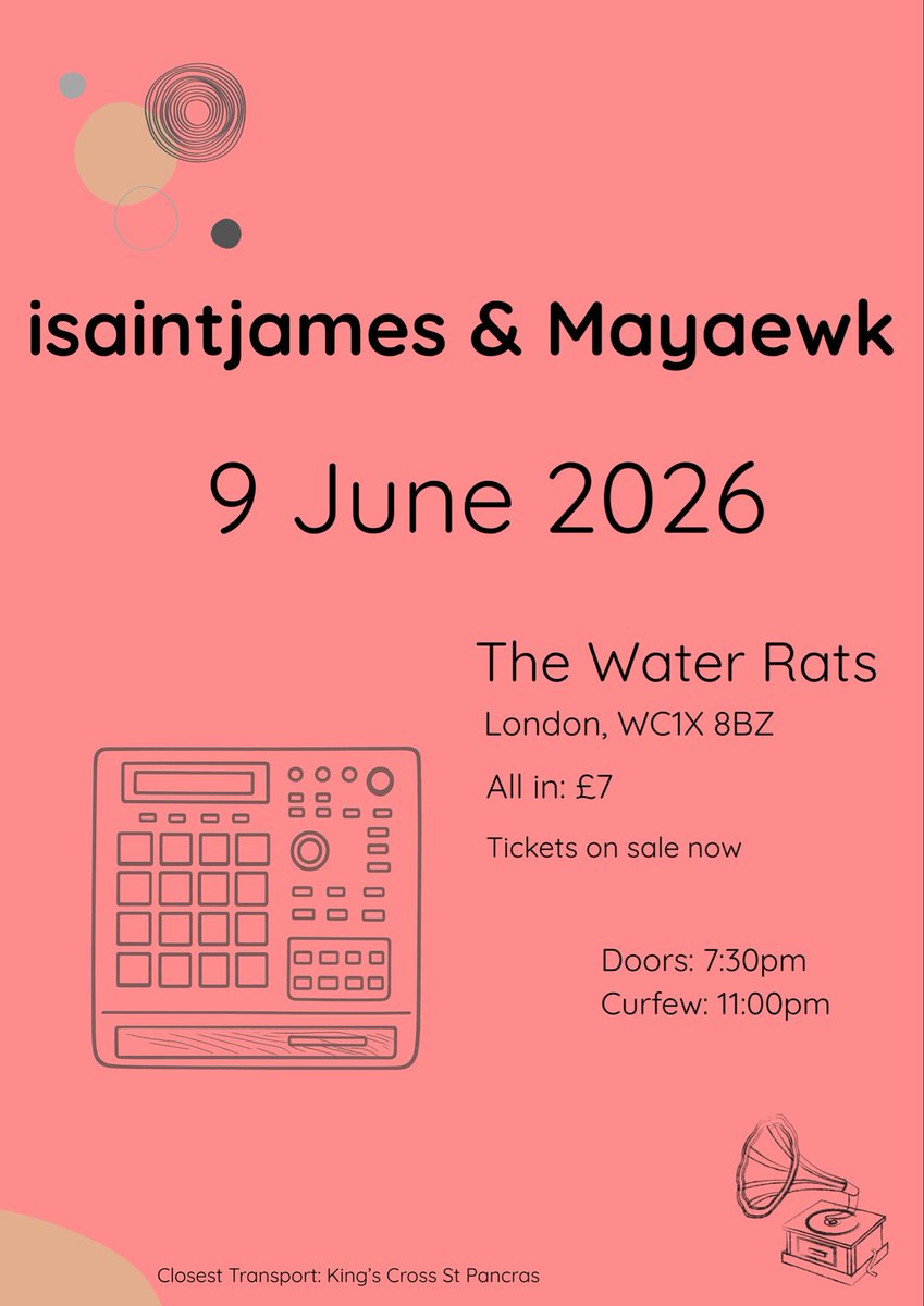 isaintjames's tweet photo. London June 9th. Bring some mates for the good vibes. 🫡 https://t.co/jswDeQHDMW https://t.co/XC0Vu7zXrH