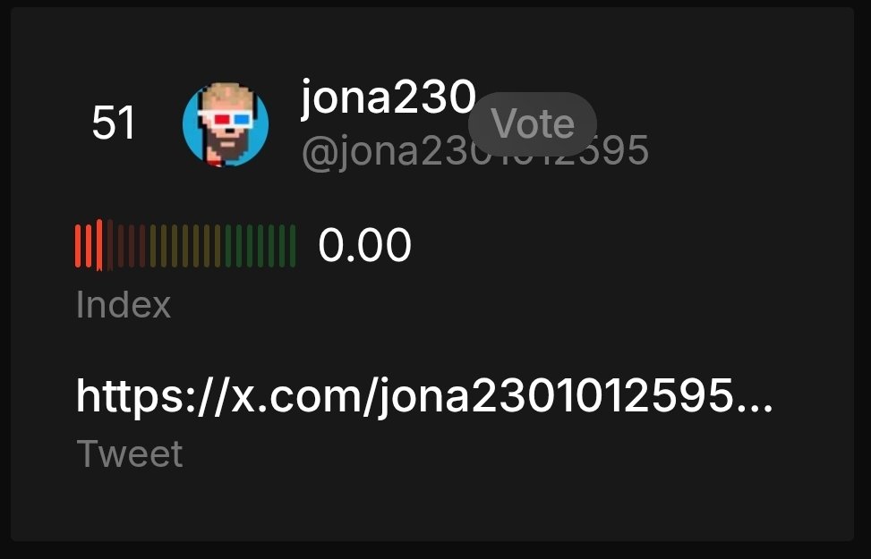 jona2301012595's tweet photo. Season 4 Best Creator Vote 😎

Hello $RIVER community! Voting for Season 4 Best Creator starts on April 27th, and I'm so happy to be on the list! I'm number 51 in this vote 🥳

I hope my daily posts about the project helped out last season 🤝

Thanks to everyone who reads, likes, and retweets my posts... I'd be grateful if anyone could support me with their votes 😬

🔥When can I vote for jona230 (number 51)?
*For two weeks.
Week 1: April 27th to May 4th
Week 2: May 4th to May 11th

🔥How often can I vote?
*Once a week

The community is one of the pillars of $RIVER, and we'll keep growing 🌊

@River4fun
@RiverdotInc