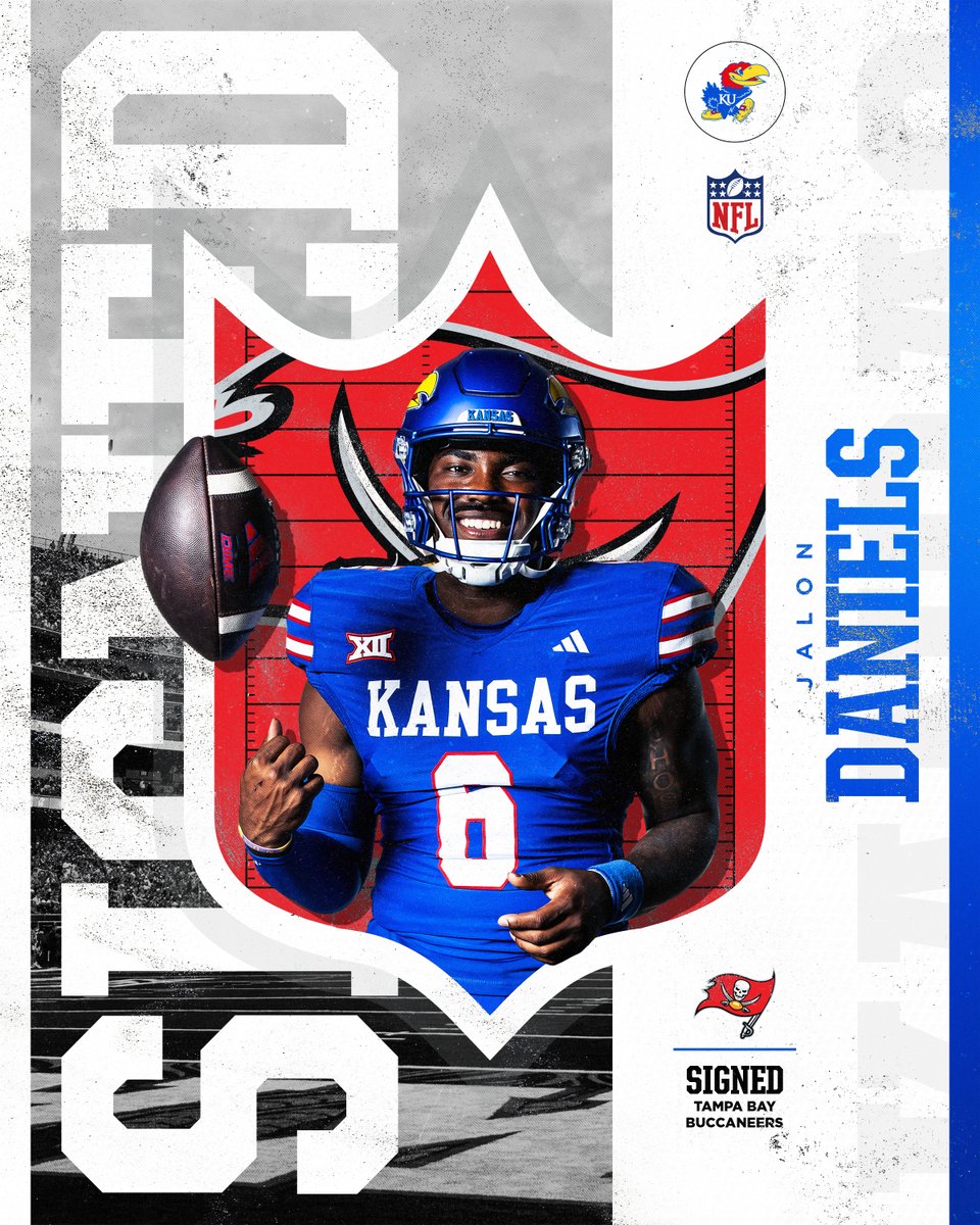 KU_Football's tweet image. .@JalonDaniels6 is heading to Tampa 🌴

#RockChalk x @Buccaneers