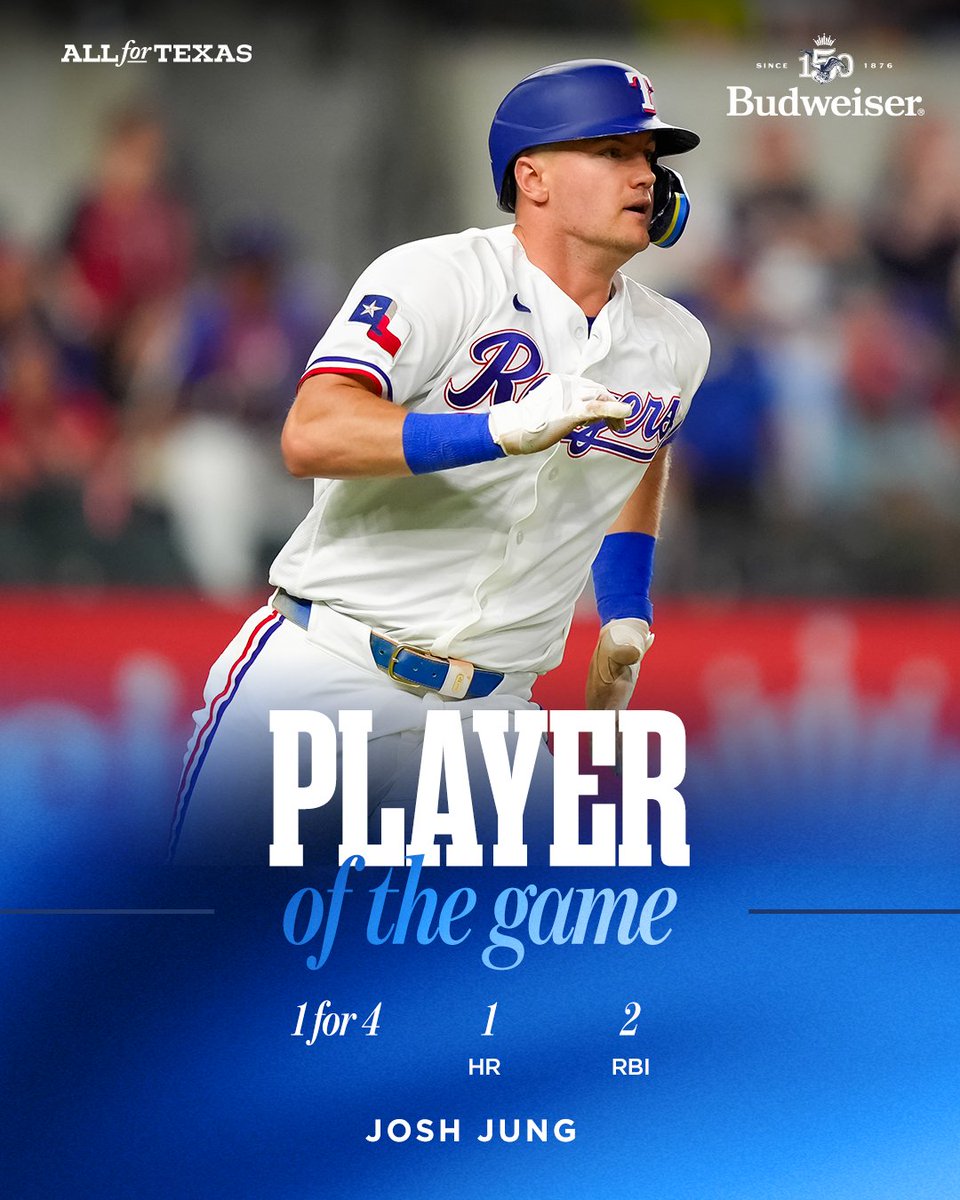 Rangers's tweet image. Jungster came up big. #AllForTX