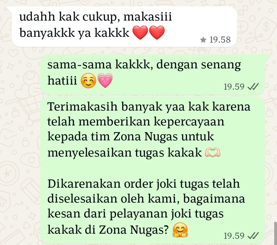 zonanugas || Joki Tugas All Spess 10.000+ Testi tweet media