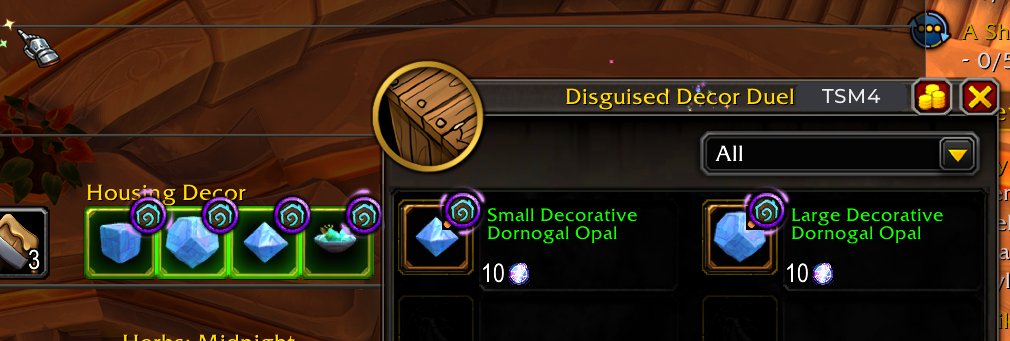 Atolanos's tweet image. They added the missing decor crystals and fruit bowl to the decor duel vendor!! YESSSS! #warcraft #housing