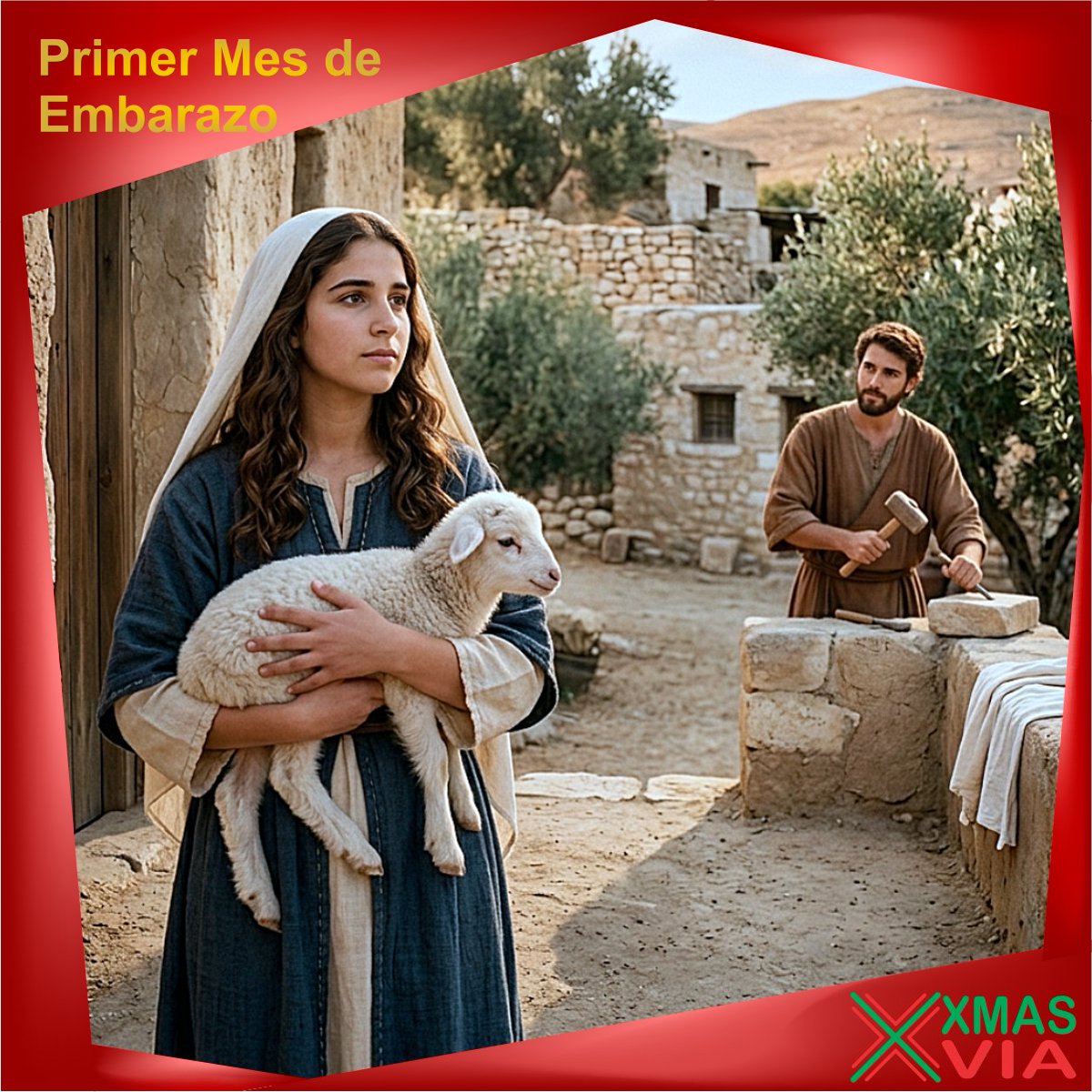 XmasVia_ES's tweet photo. A un mes de La Anunciación, meditamos en el silencio de la Virgen María. Bajo la ley del Kidushín, su "Sí" fue un acto de valentía y confianza absoluta en Dios. Contemplamos la Unión Hipostática: Jesús, plenamente Dios y hombre, habitando ya en su primer Sagrario 🤰✨ #XmasVia https://t.co/CGVY7adB1D