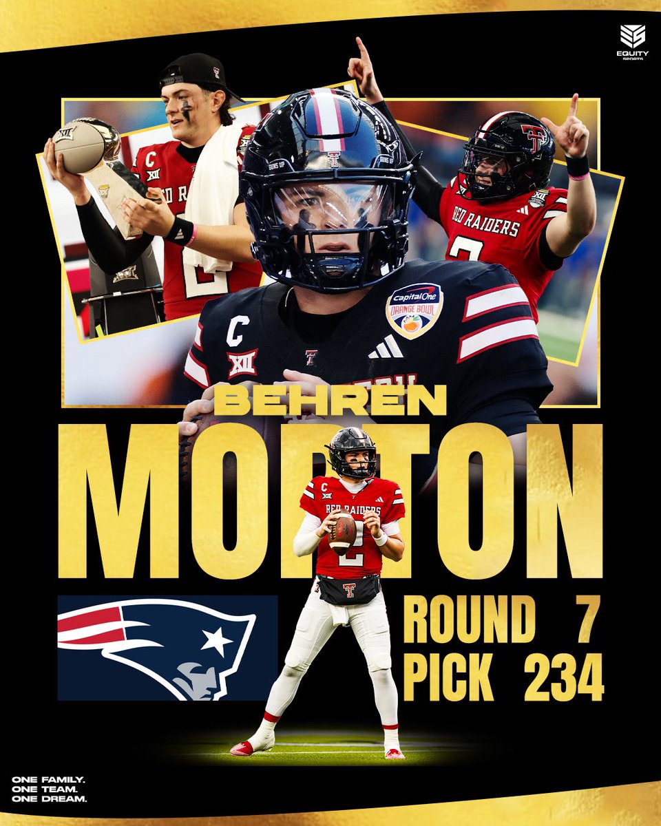 EquitySports's tweet photo. Next chapter!! @BehrenMorton continues his journey with the @newenglandpatriots ‼️🔥🌟 https://t.co/KeYrgB4SJ6