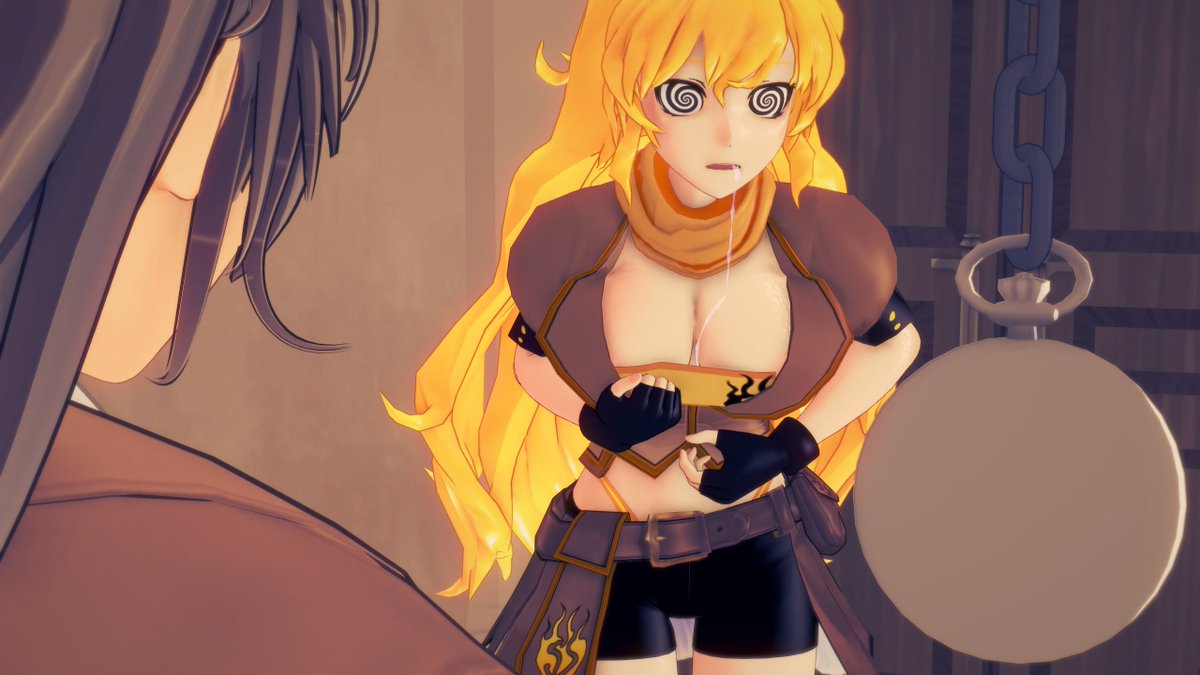 Yang, I think you got a little something dripping down your... oh wait, I don't think she can hear us.

Didn't know so many people like Ms. Blondy Mc' Big-tits so much. With enough support, I might have to turn these unfinished shots into an actual comic.
