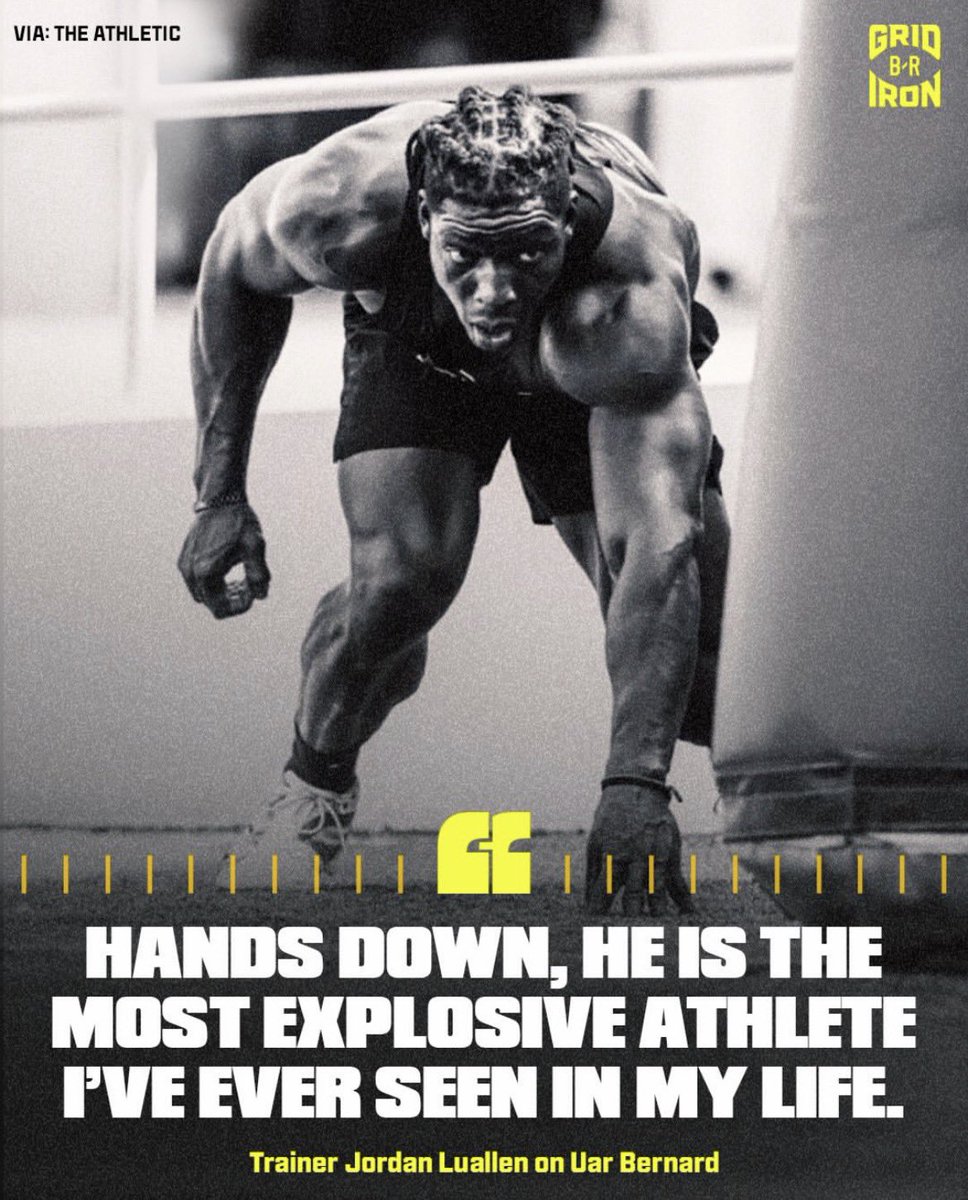 PhilaFanCentral's tweet image. Uar Bernard 

6’4”
306 lb
6% body fat
4.63 40-yard dash
39-inch vertical 
31 bench press reps (225 lb)

Eagles D-line coach Clint Hurtt has the chance to make a monster the NFL has never seen.